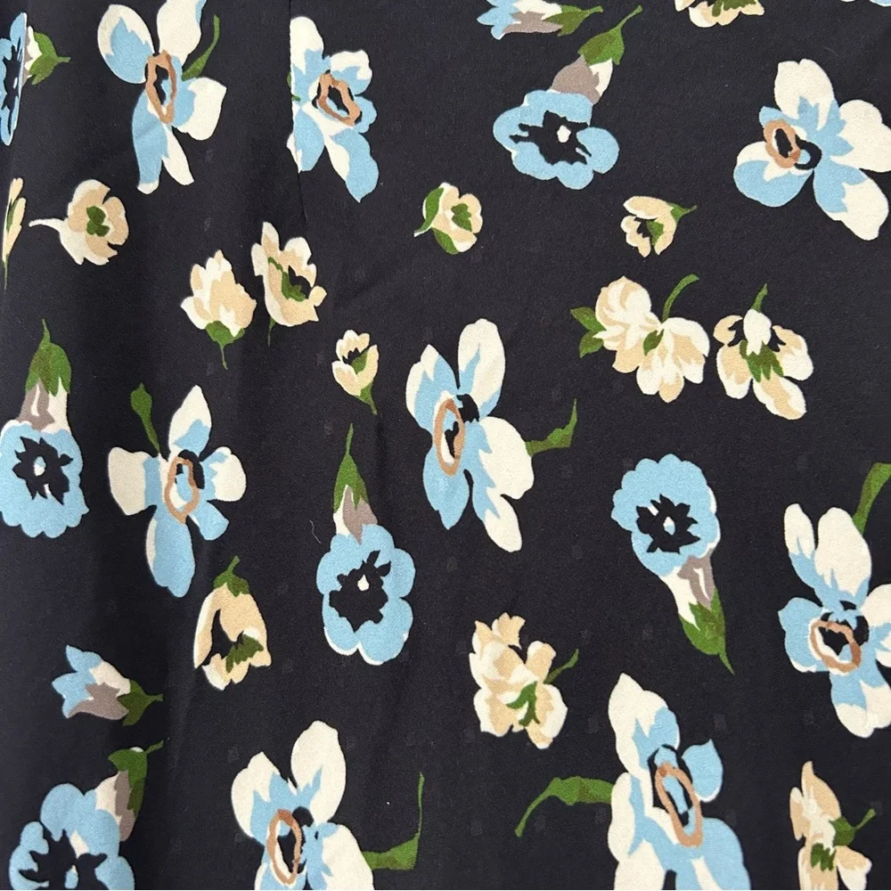 Veronica Beard Blue Floral A-Line Maxi Skirt - Picture 5 of 6